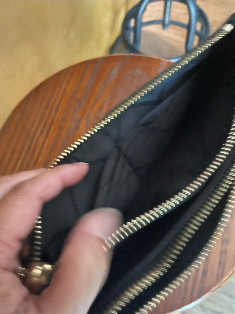 Michael Kors Black Pebbled Leather Clutch